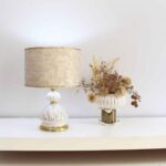Price and Buy Ceramic Vase Table Lamp with Drum Shade in Cream - Image 3