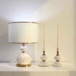 Price and Buy Ceramic Vase Table Lamp with Drum Shade in Cream - Image 7