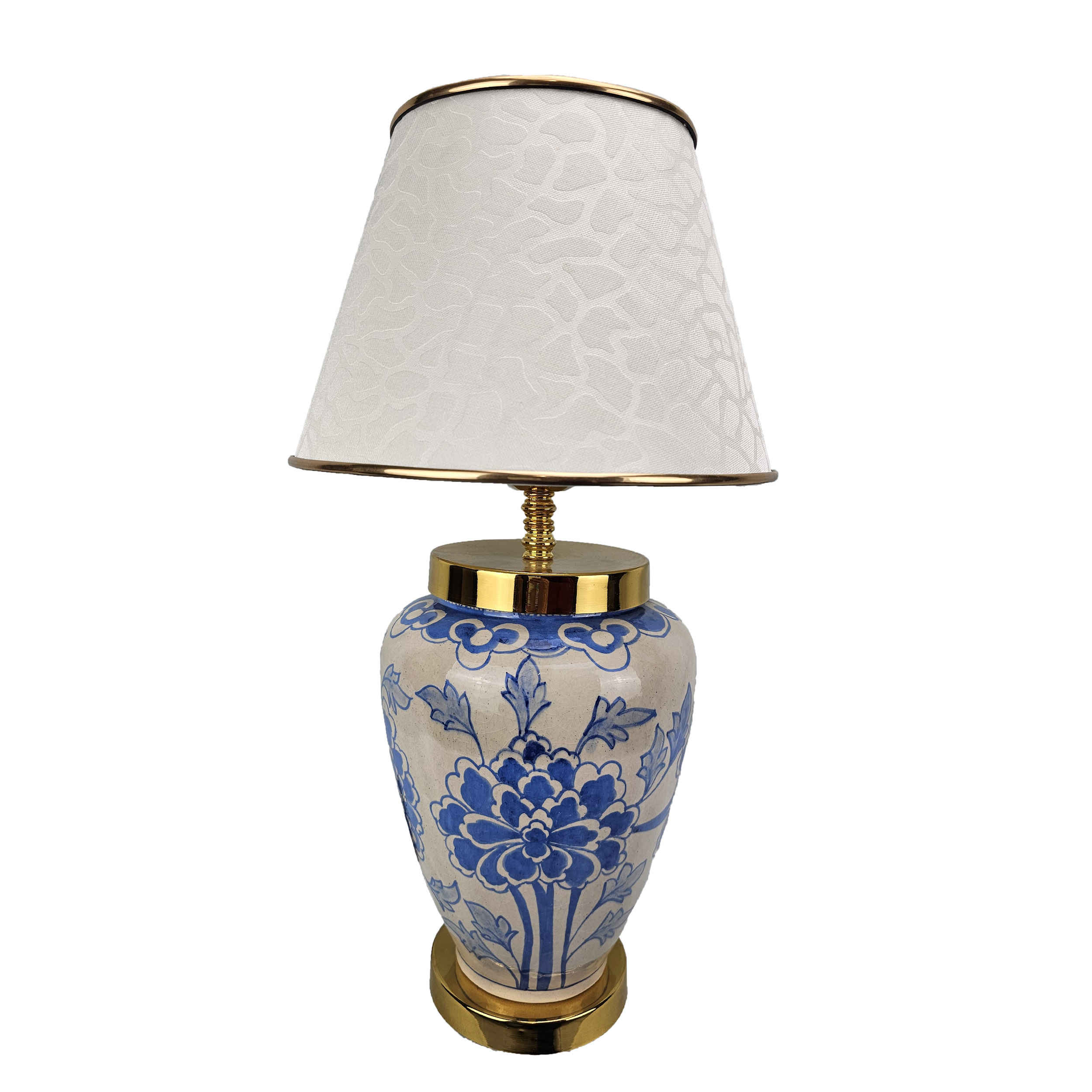 Price and Buy Ceramic Vase Table Lamp with Fabric Shade Oriental Theme