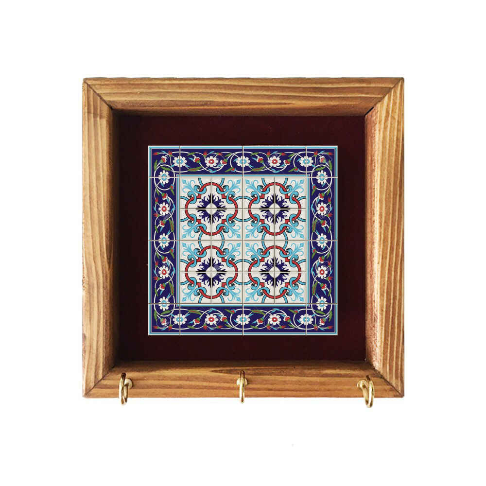 Price and Buy Ceramic Wall Key Holder – with Wooden Frame & Model Hasti_68fd6cb095c18.jpeg Price and Buy Ceramic Wall Key Holder – with Wooden Frame & Model Hasti - Image 1