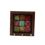Price and Buy Ceramic Wall Key Holder – with Wooden Frame & Model Sonnati