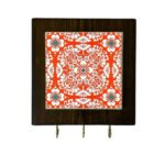 Price and Buy Ceramic Wall Key Holder – with Wooden Frame, Perfect for Organizing Key in Red