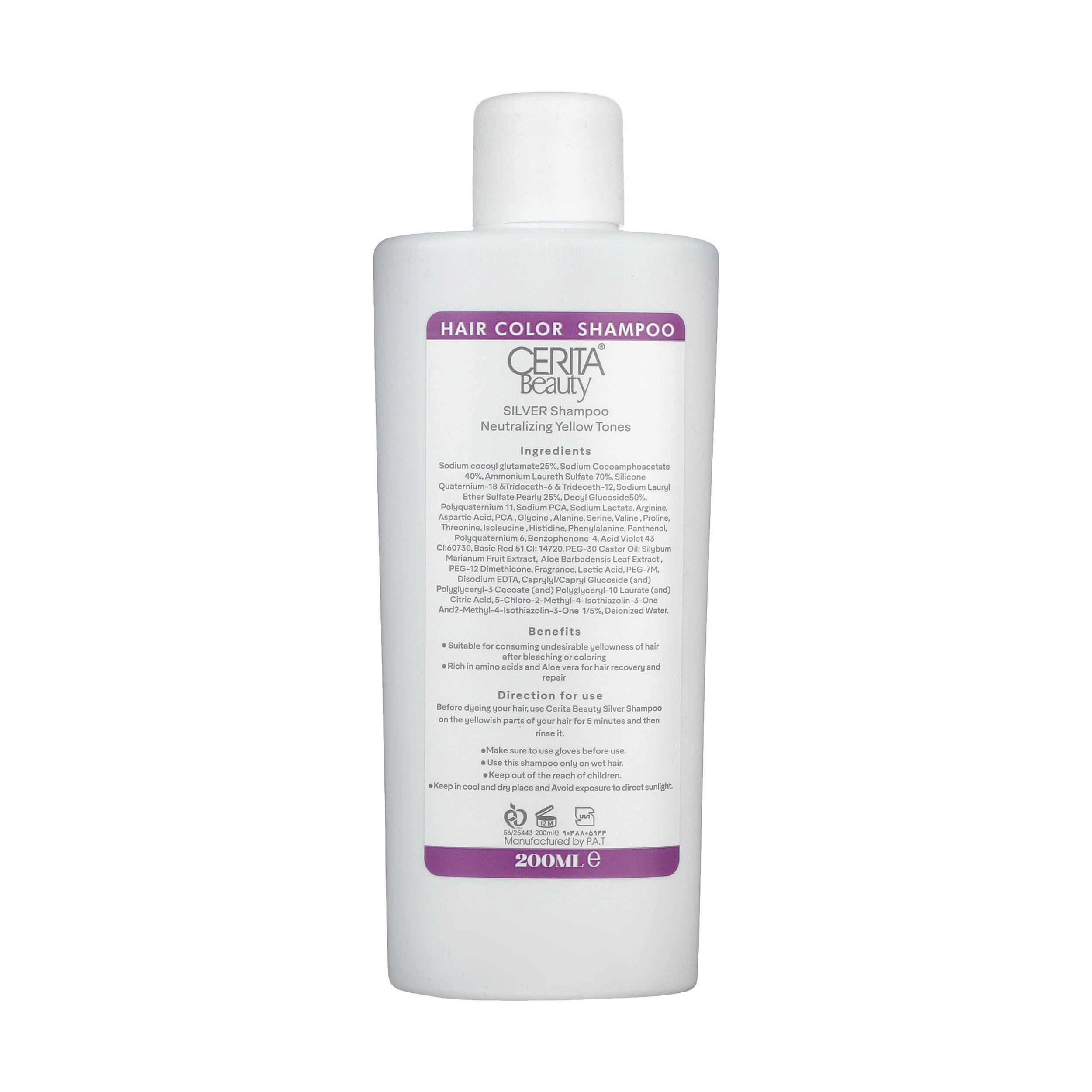 Price and Buy Cerita Beauty Silver Hair Color Anti-Yellow Shampoo – Neutralizes Yellow Tones - Image 3