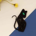 Price and Buy Charming Beaded Cat Brooch – Adorable and Colorful