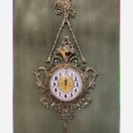 Price and Buy Charming Brass Wall Clock with Decorative Floral Accents and Hanging Detail - Image 3