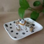 Price and Buy Charming Ceramic Jewelry Holder with Elegant Cat Design
