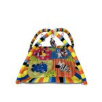 Price and Buy Checkered Animal Theme Baby Play Mat – Soft Micro Fabric with Hanging Toys - Image 3