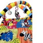 Price and Buy Checkered Animal Theme Baby Play Mat – Soft Micro Fabric with Hanging Toys - Image 6