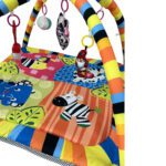 Price and Buy Checkered Animal Theme Baby Play Mat – Soft Micro Fabric with Hanging Toys - Image 8