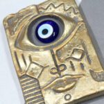 Price and Buy Cheshm Nazar Pottery Wall Hanging Amulet Model Golden - Image 3