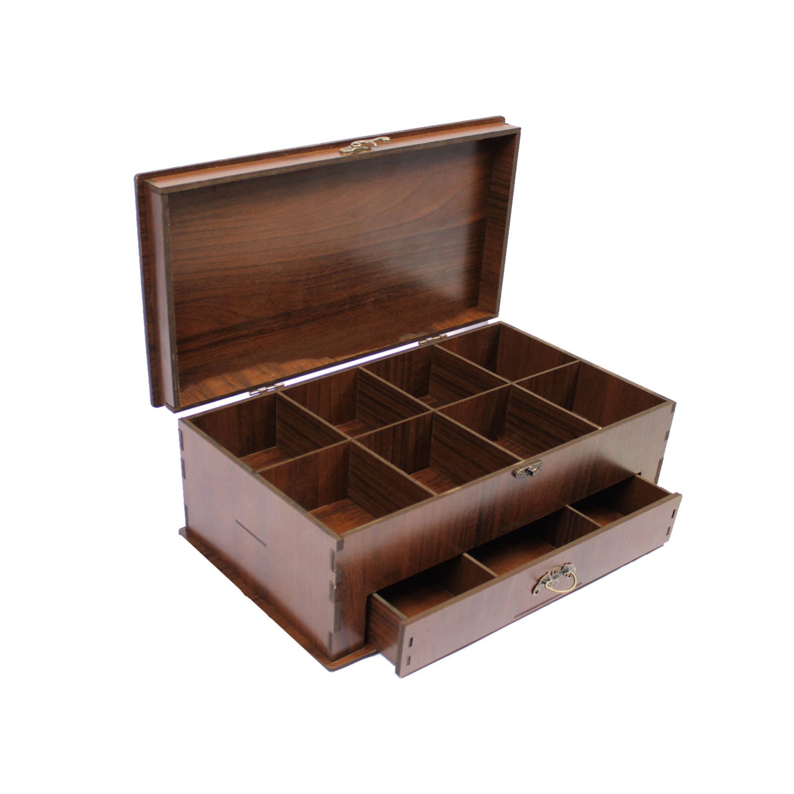 Price and Buy Chestnut Brown Wooden Tea Organizer Box with Persian Touch - Image 3