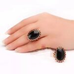 Price and Buy Chic Copper Ring with Deep Black Stone - Image 3