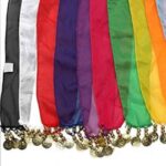 Price and Buy Chiffon Belly Dance Hip Scarf – Perfect for Festival with Silk Thread & Coins - Image 5