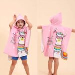 Price and Buy Children’s Pink Hooded Poncho Towel – Perfect for Bath Time & Swimming Days - Image 3
