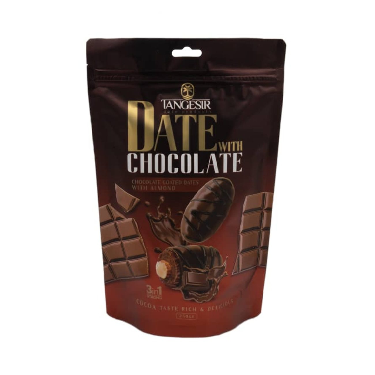 Price and Buy Chocolate Coated Dates with Almond 250 gr (x6)