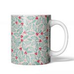 Price and Buy Christmas Holly and Berry Patterned Ceramic Mug