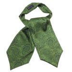 Price and Buy Classic Style Ascot Tie Suitable for Men with Floral Paisley Pattern in Green