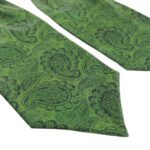 Price and Buy Classic Style Ascot Tie Suitable for Men with Floral Paisley Pattern in Green - Image 4