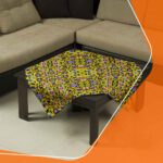 Price and Buy Classic Velvet Table Cover with Golden Yellow Blossoms