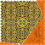 Price and Buy Classic Velvet Table Cover with Golden Yellow Blossoms - Image 3