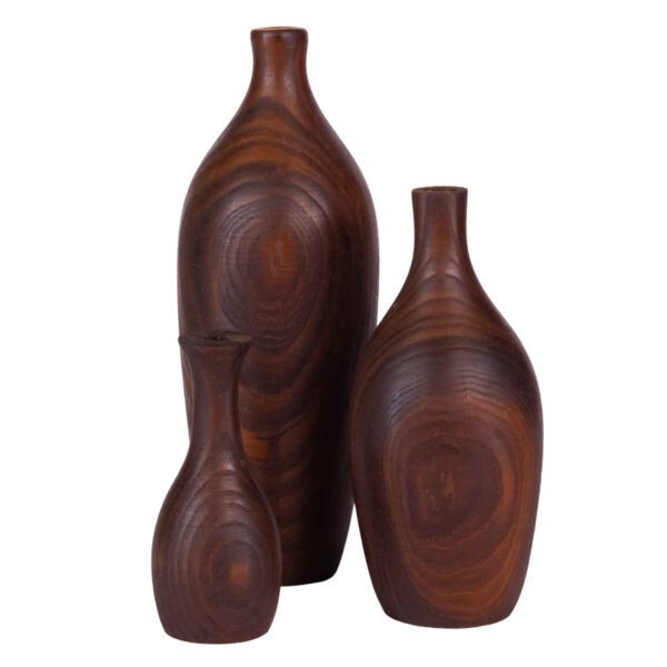 Price and Buy Classic Wooden Mini Flower Vase – Beautifully Crafted for Any Setting – Set of 3