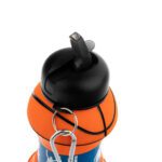 Price and Buy Collapsible Silicone Sport Water Bottle – Basketball Ball Design, 0.55 Liter, Portable & Reusable - Image 3