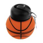 Price and Buy Collapsible Silicone Sport Water Bottle – Basketball Ball Design, 0.55 Liter, Portable & Reusable - Image 5
