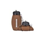 Price and Buy Collapsible Silicone Water Bottle – Rugby Ball Design, 0.55 Liter, Portable & Reusable - Image 4