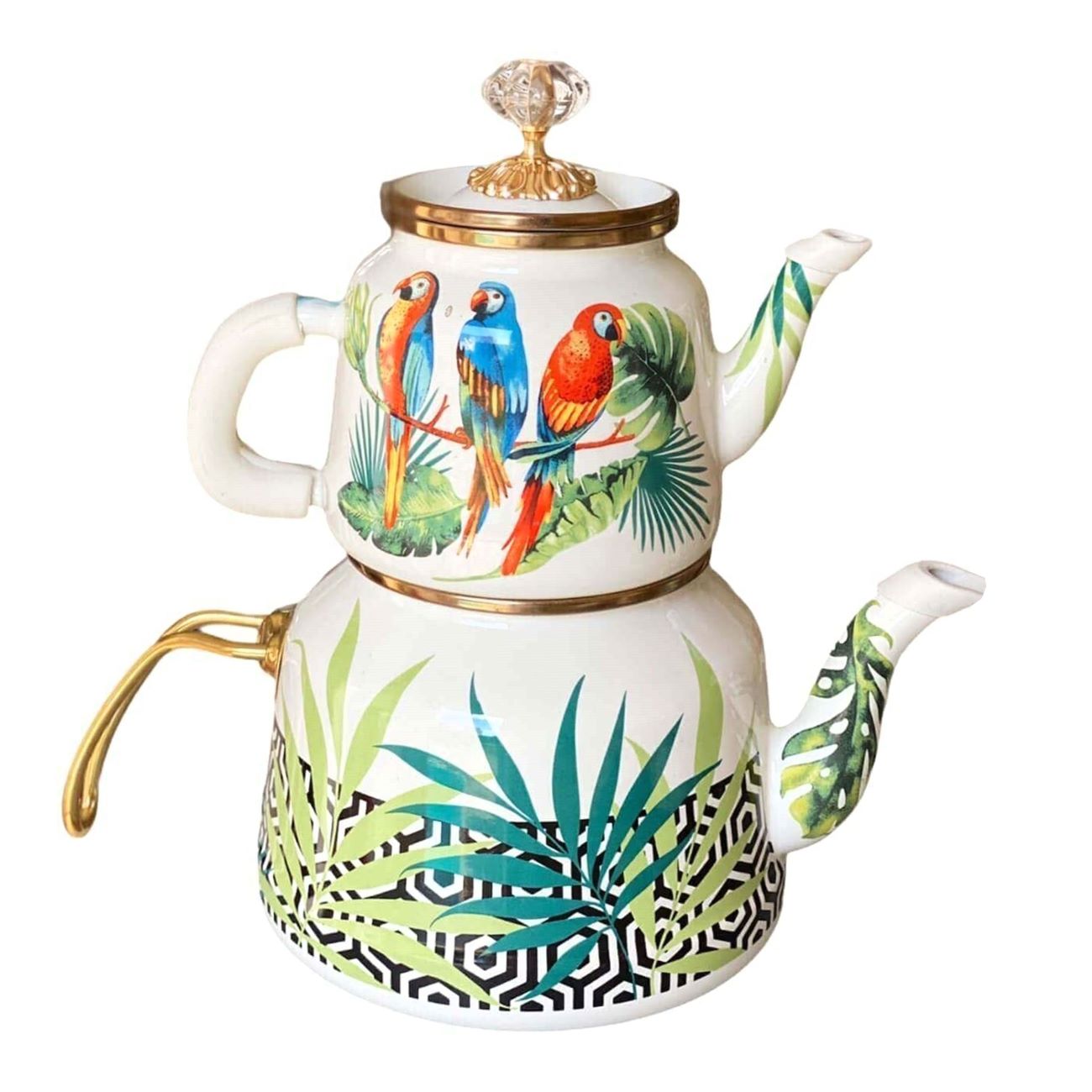 Price and Buy Colorful Enamel Kettle and Teapot Combo – Suitable for Daily Use or Decor_6902936eb1bc0.jpeg Price and Buy Colorful Enamel Kettle and Teapot Combo – Suitable for Daily Use or Decor - Image 1