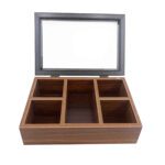 Price and Buy Compact Tea Storage Box with Classic Wood Detailing - Image 3