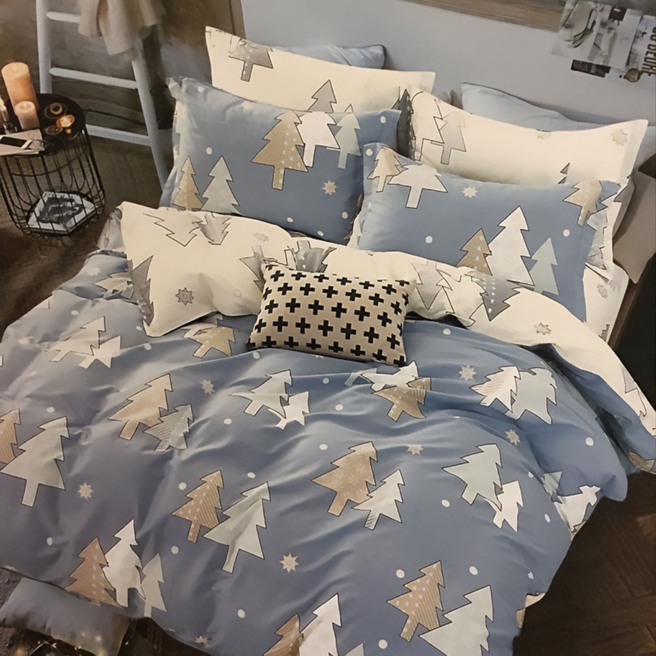 Price and Buy Complete 6-Piece Bedding Set – Double Size with Pine Tree Design_6902d70d54be2.jpeg Price and Buy Complete 6-Piece Bedding Set – Double Size with Pine Tree Design - Image 1