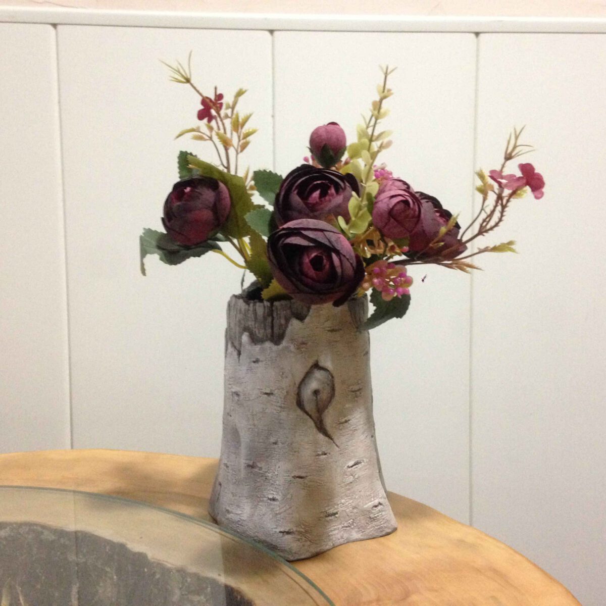 Price and Buy Concrete Vase Handcrafted with Tree Trunk Design - Image 3
