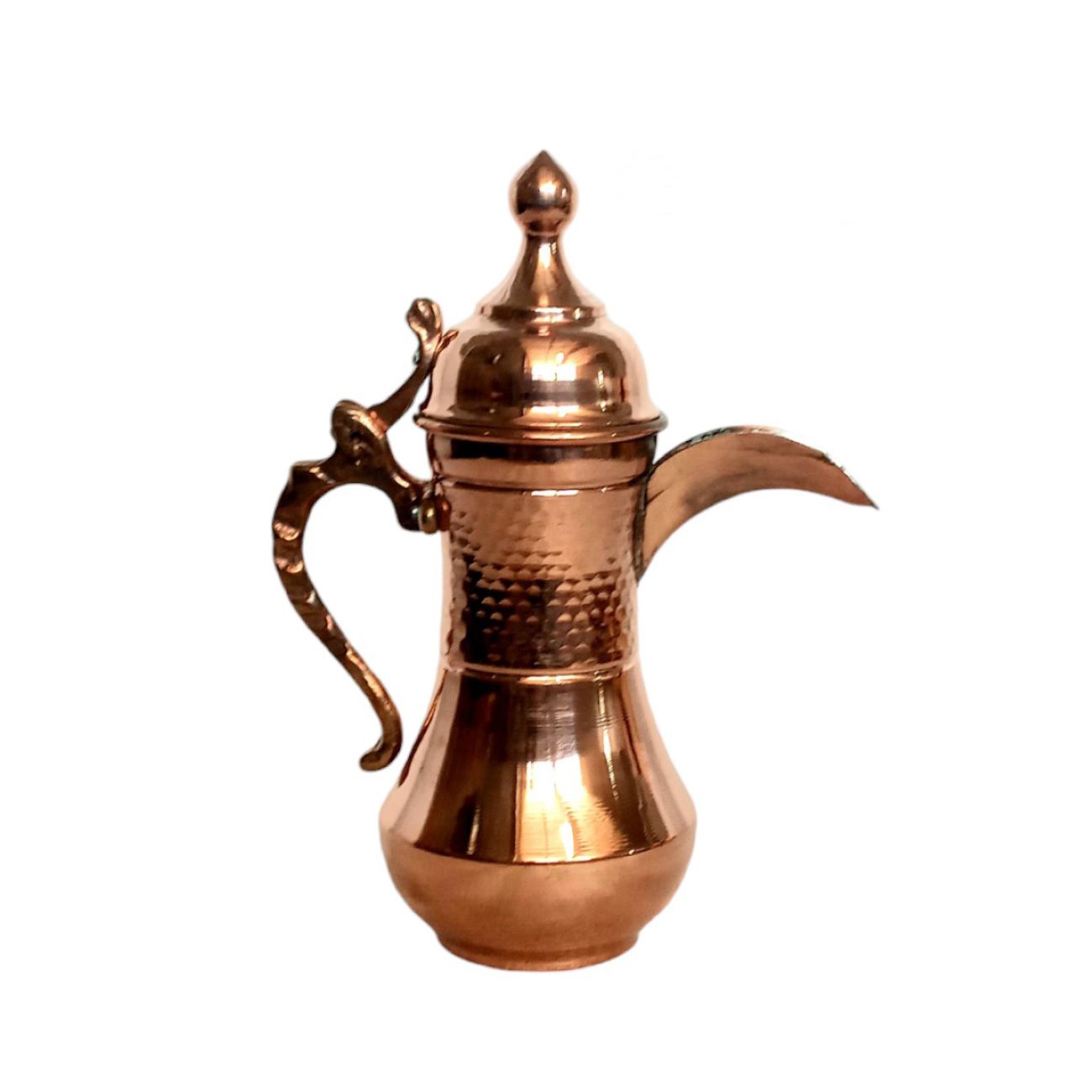 Price and Buy Copper Dallah Coffee Pot for Brewing Qahwa & Arabic Coffee – Model Mendel