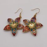 Price and Buy Copper Dangle Earrings Enameled for Women Indian
