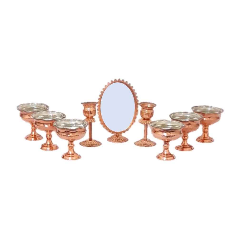 Price and Buy Copper Haftseen Set Dishes with Mirror suitable for Nowruz Diba