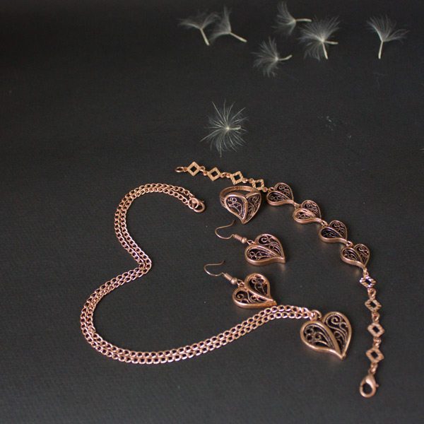 Price and Buy Copper Jewelry Set Model Heart - Image 6