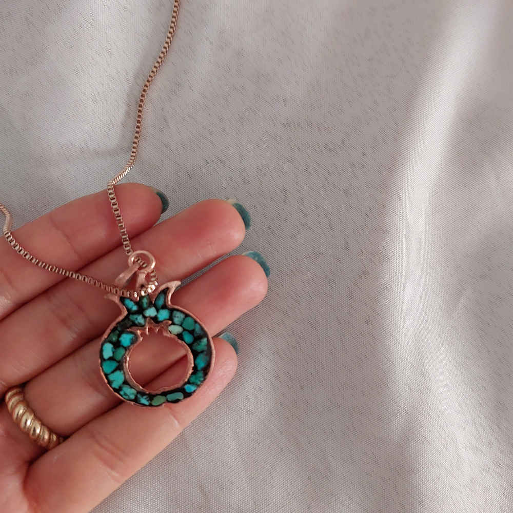 Price and Buy Copper Necklace for Women Artistic Pomegranate - Image 3