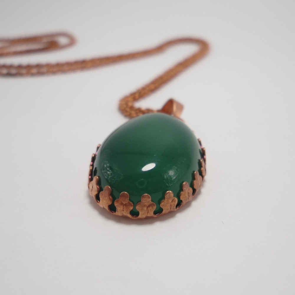 Price and Buy Copper Necklace for Women Classic Style with Agate - Image 3