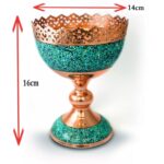 Price and Buy Copper Nut Bowl 16 cm with Neyshabur Turquoise Inlay