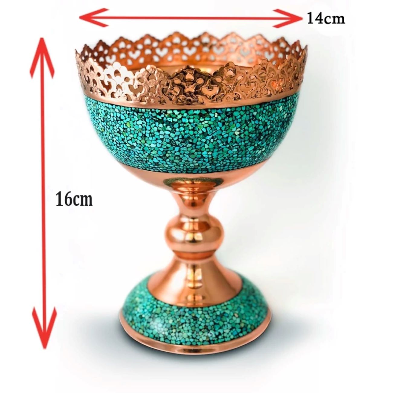 Price and Buy Copper Nut Bowl 16 cm with Neyshabur Turquoise Inlay_6902a119d31df.jpeg Price and Buy Copper Nut Bowl 16 cm with Neyshabur Turquoise Inlay - Image 1