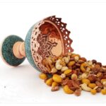 Price and Buy Copper Nut Bowl 16 cm with Neyshabur Turquoise Inlay - Image 3