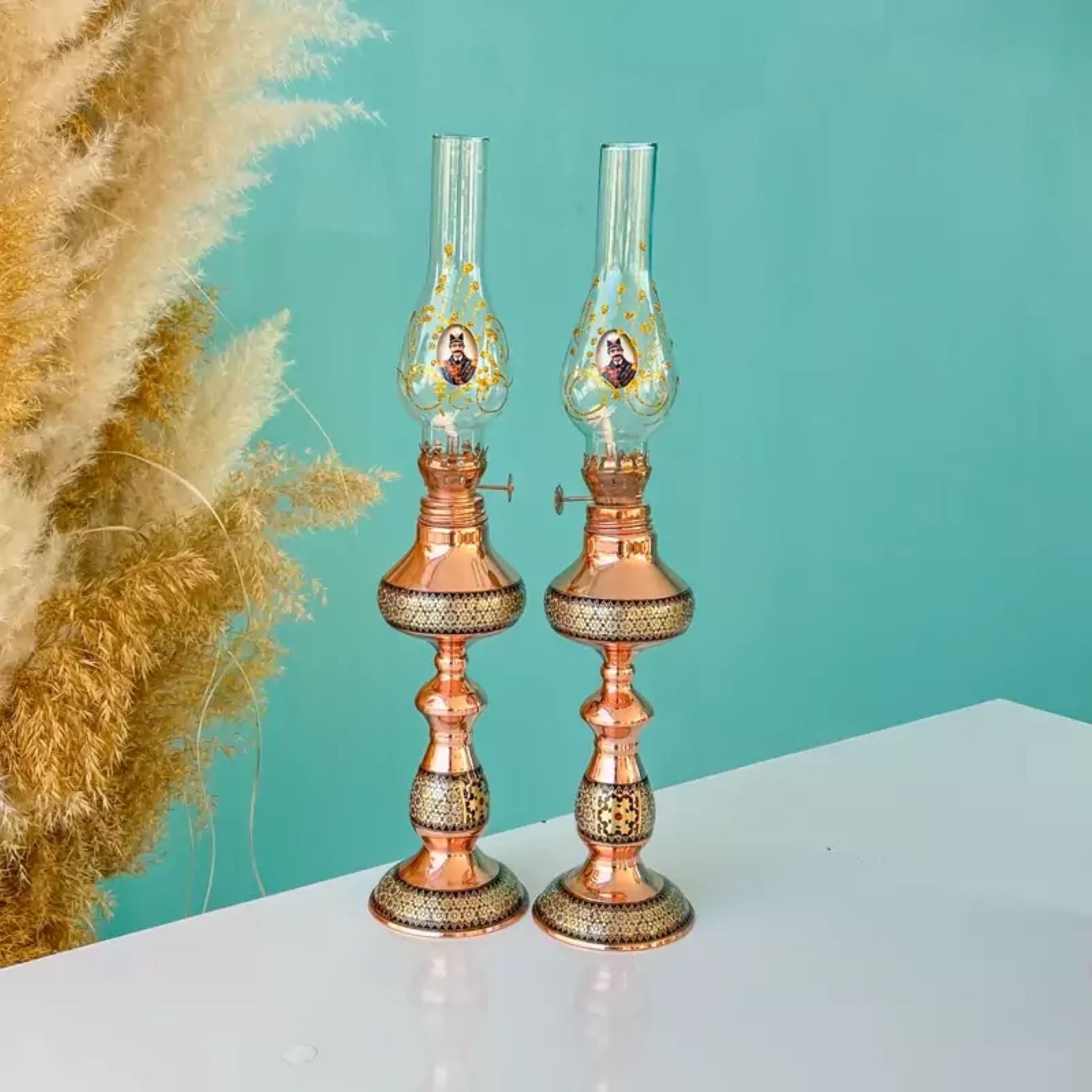 Price and Buy Copper Oil Lamp, A Beautiful Persian Traditional Light with khatamkari Style_69023d5c49d27.jpeg Price and Buy Copper Oil Lamp, A Beautiful Persian Traditional Light with khatamkari Style - Image 1