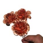 Price and Buy Copper Rose Flower Handcrafted for Home Decor – Floral Art Design (x10) - Image 4