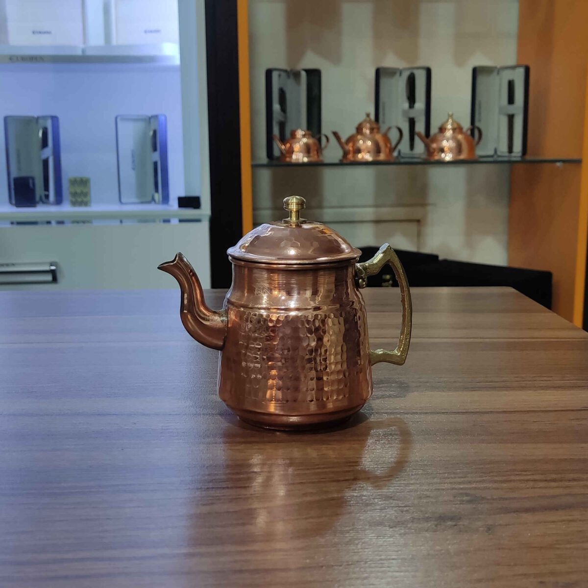 Price and Buy Copper Saffron Infuser Teapot Handcrafted Model Zanjan - Image 3