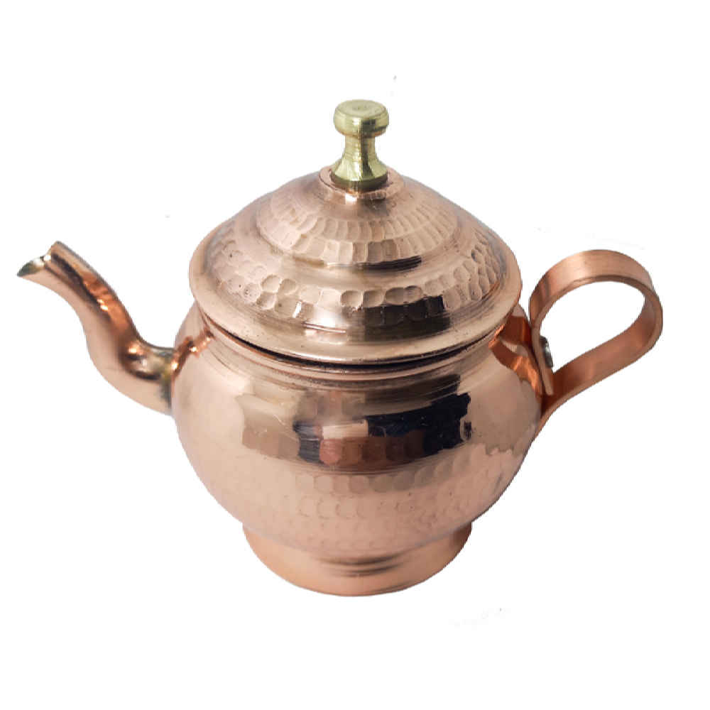 Price and Buy Copper Saffron Infuser Teapot Handcrafted Using Hammering Technique