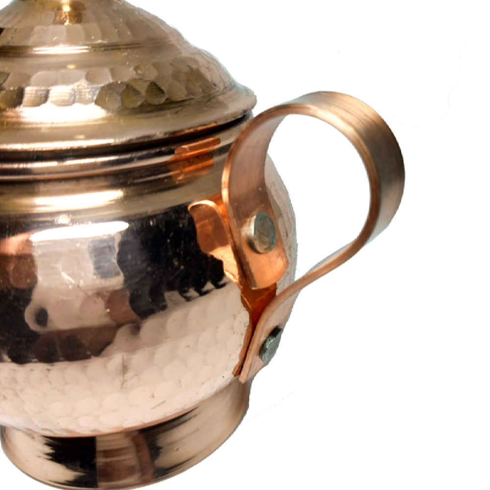 Price and Buy Copper Saffron Infuser Teapot Handcrafted Using Hammering Technique - Image 6