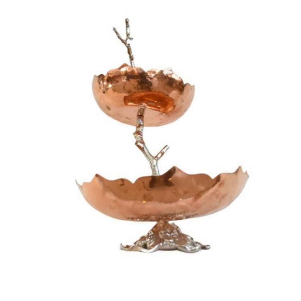 Price and Buy Copper Serving Bowl Suitable for Fruits and Sweets Hammered Farnaz - Image 3