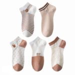 Price and Buy Cotton Bear Socks -Soft Cream & White Combo (x5)