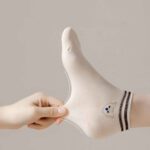 Price and Buy Cotton Bear Socks -Soft Cream & White Combo (x5) - Image 6