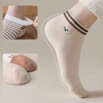 Price and Buy Cotton Bear Socks -Soft Cream & White Combo (x5) - Image 7